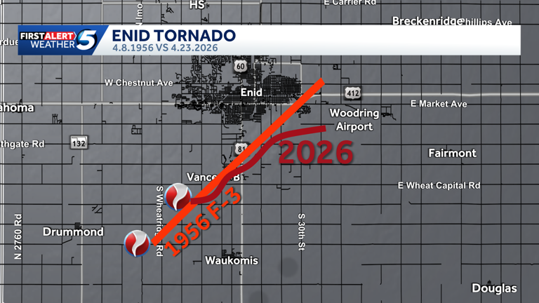 Breaking down the tornado tracks after large twisters hit Oklahoma