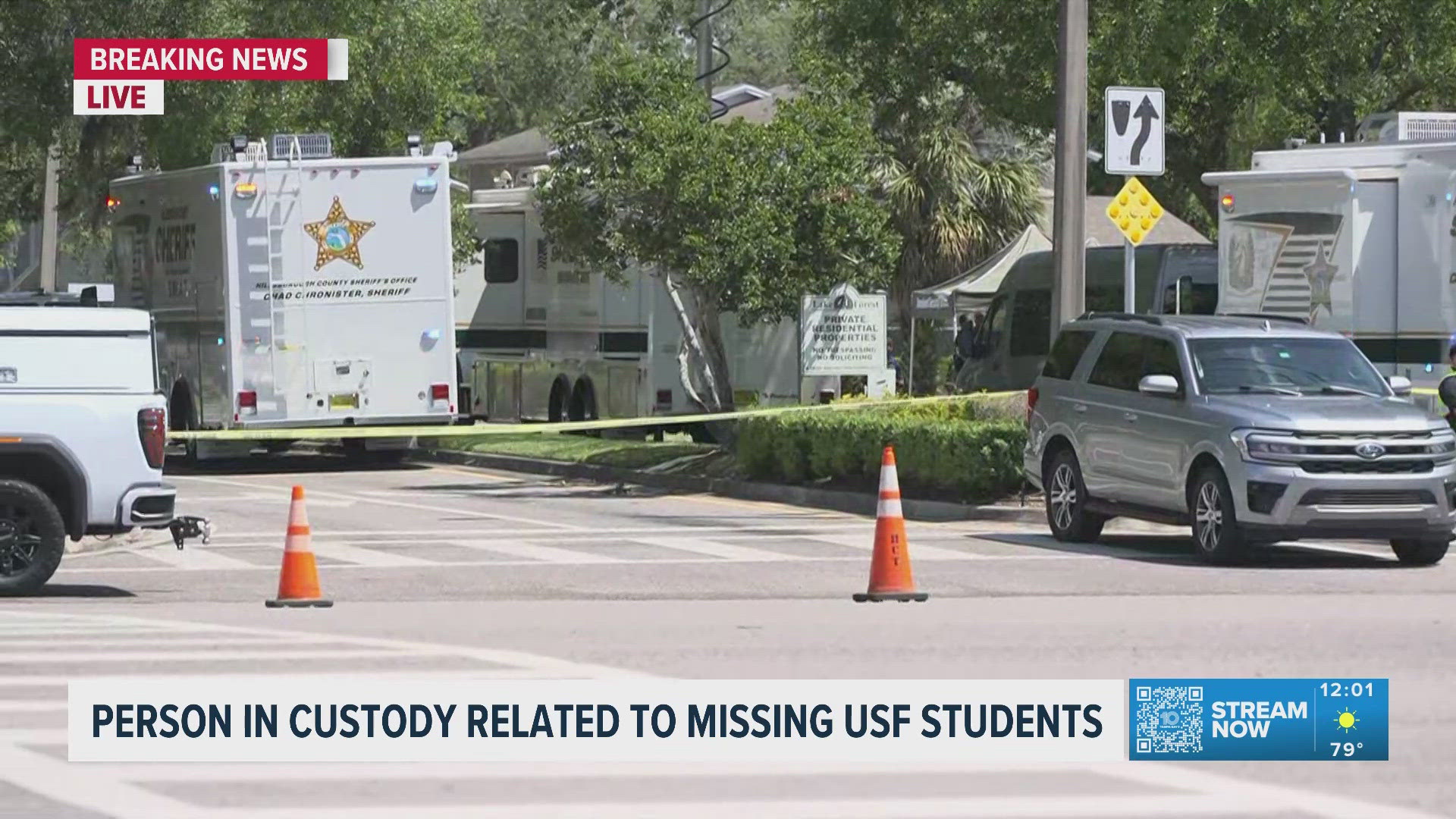 Missing USF students: Person in custody after barricading themselves in ...