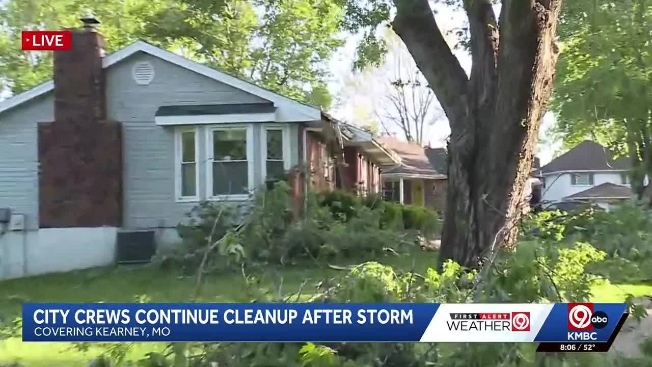 Kearney residents working to clean storm damage from Thursday night