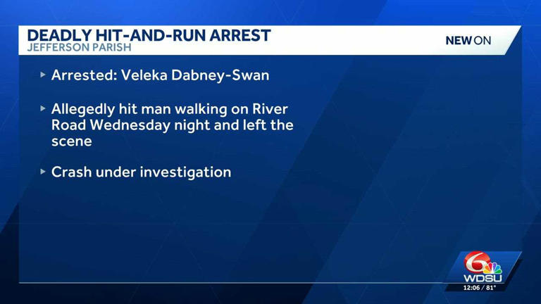 White Castle woman arrested in connection with deadly hit-and-run in ...