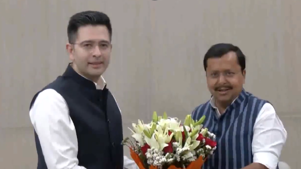 Rajya Sabha MPs Raghav Chadha, Sandeep Pathak and Ashok Mittal join BJP ...