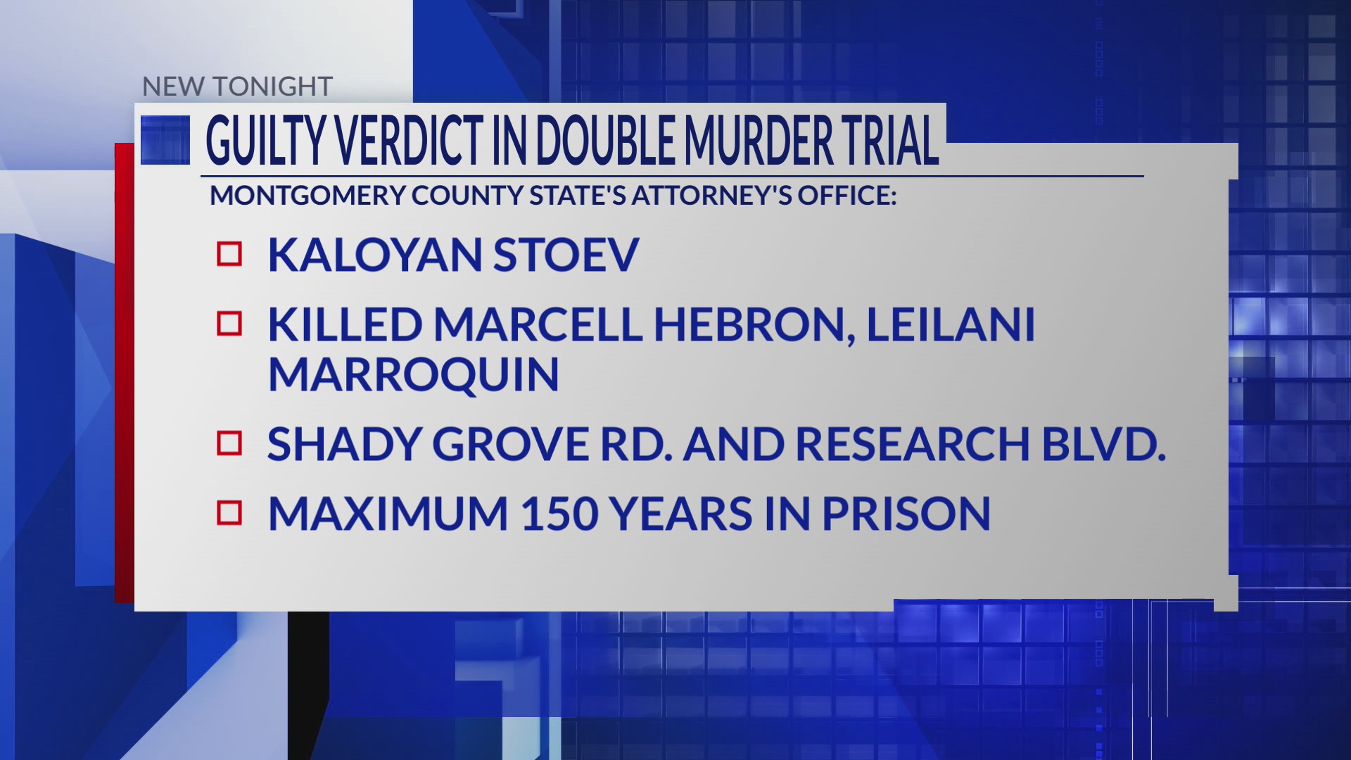 Man found guilty in double murder in Montgomery County
