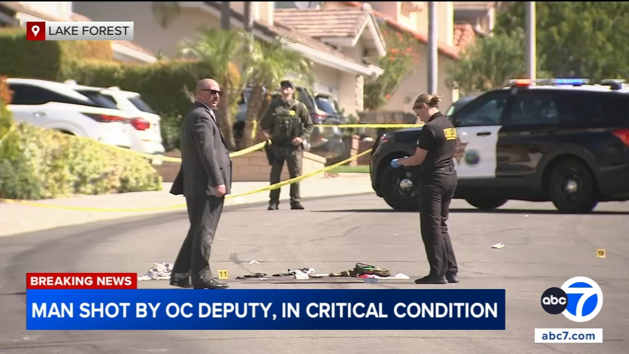 OC deputies shoot man armed with gun and knife in Lake Forest ...