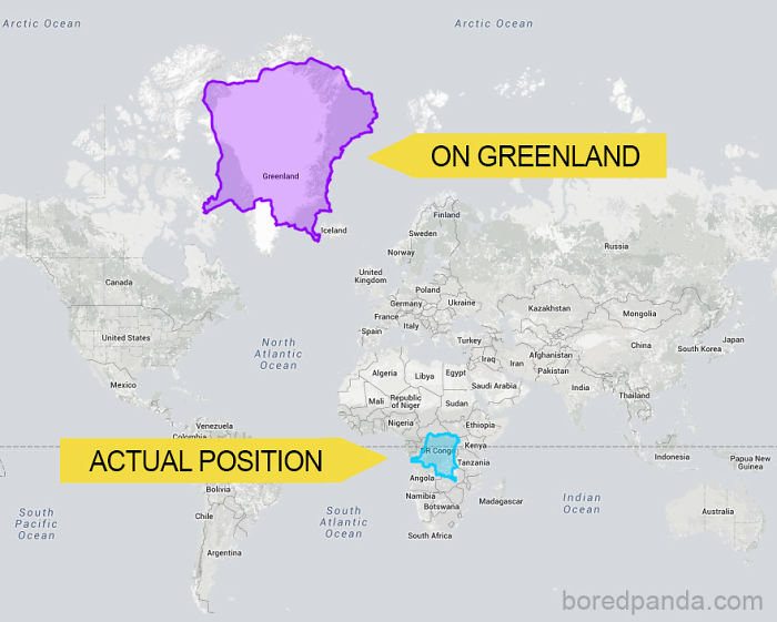 30 Real World Maps That Show The True Size Of Countries