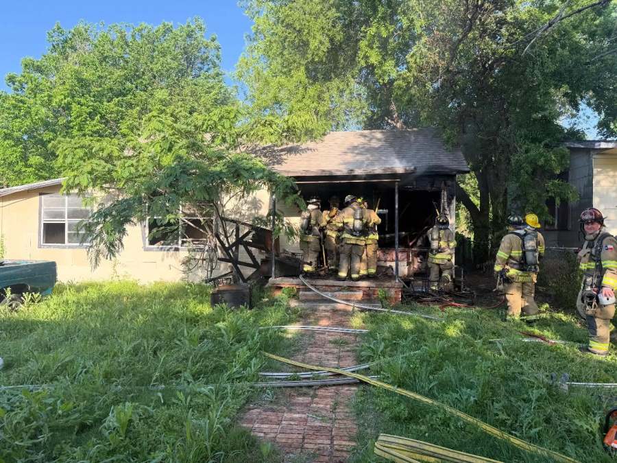 Wichita Falls Fire Department battles house fire on Denzil Street