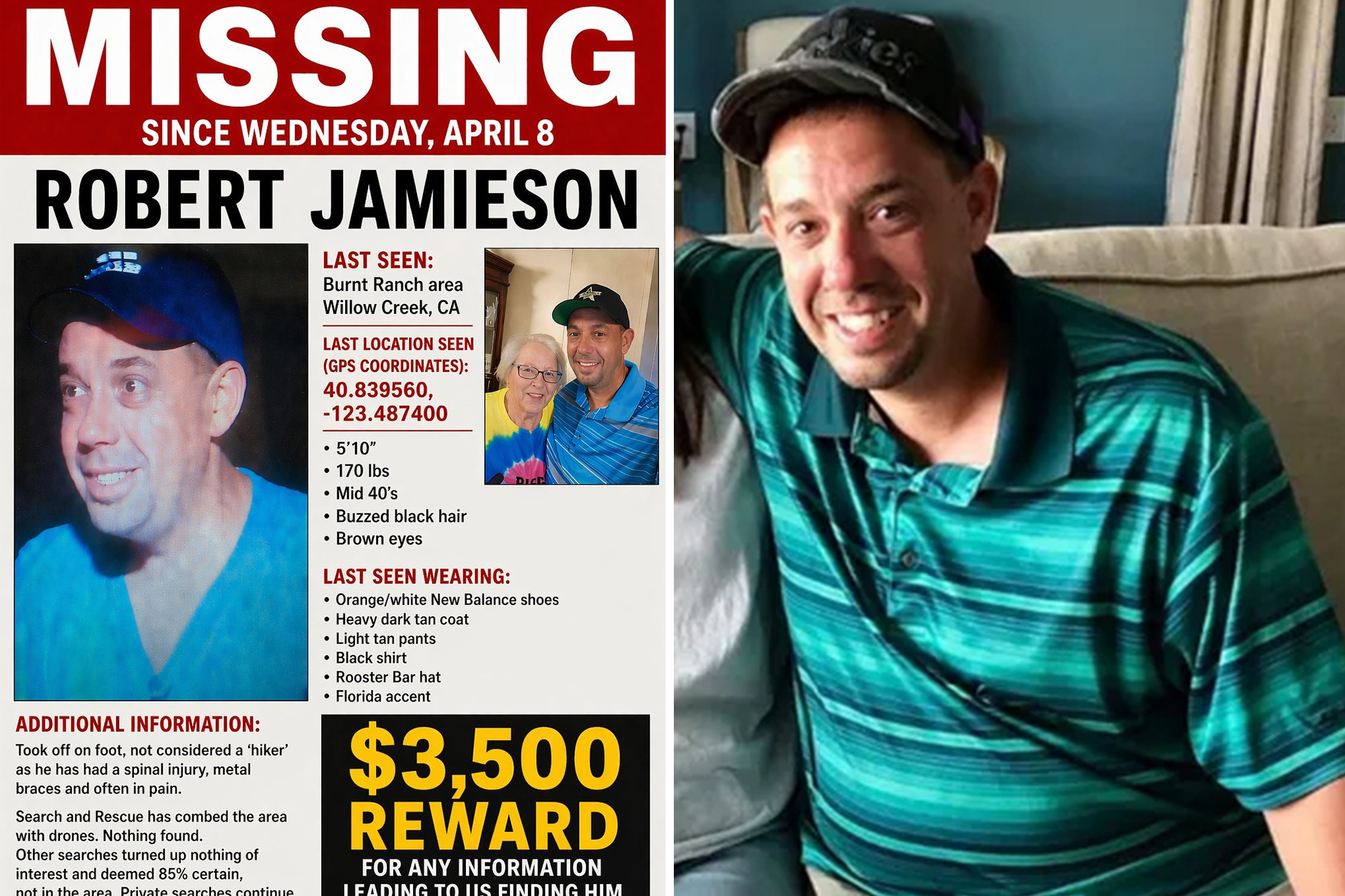 Mystery as Florida father vanishes into California wilderness