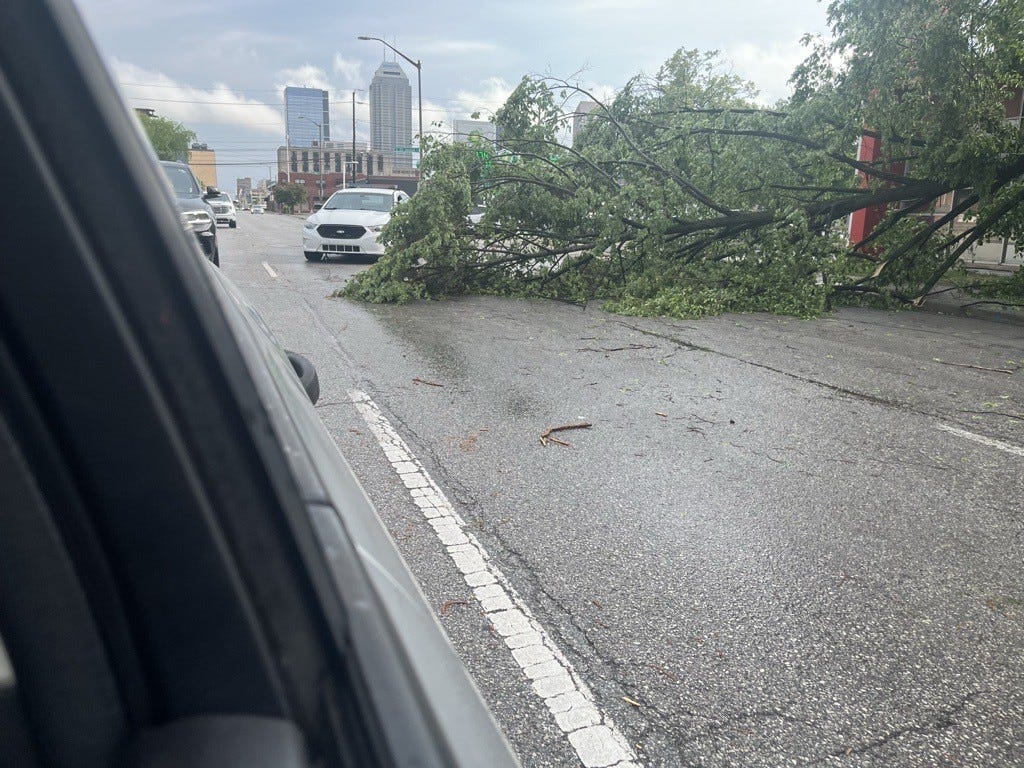 Severe storm prompts tornado warning, knocks out power