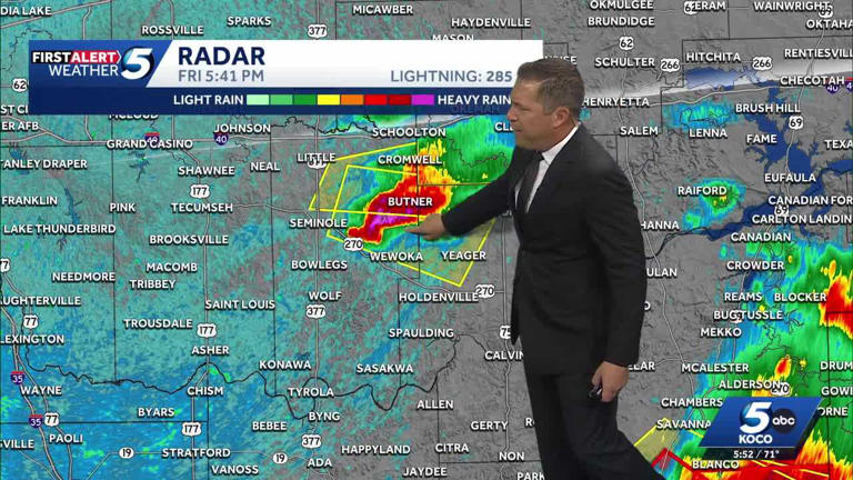 Severe storms firing off across Oklahoma Friday