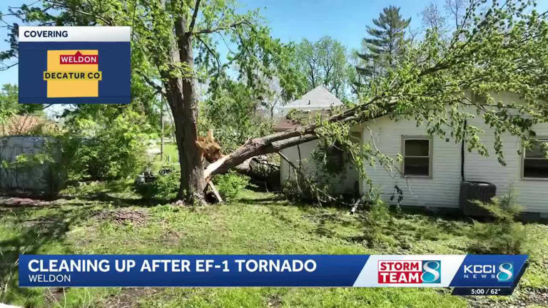 Community begins to clean up in Decatur County after EF1 tornado