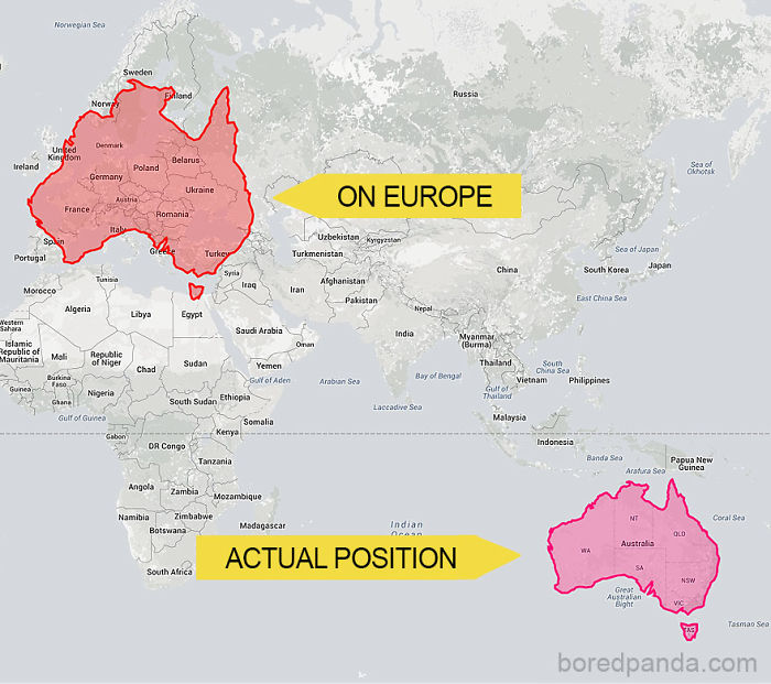 30 Real World Maps That Show The True Size Of Countries