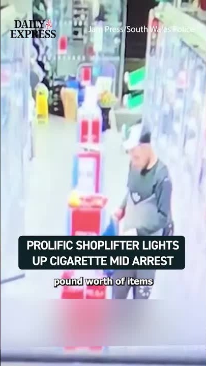 A shoplifter lit up a cigarette after being caught stealing over £1,000 ...