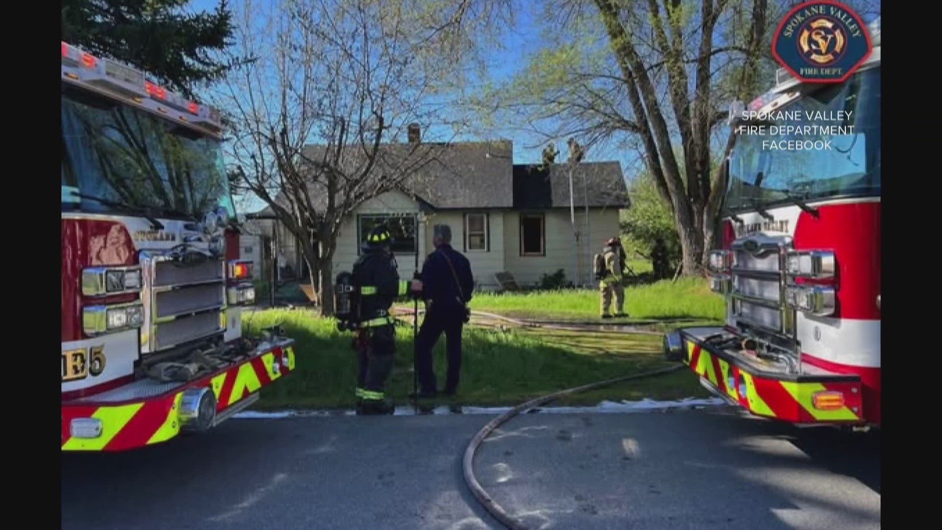 Spokane Valley Fire Department responded to a house fire today