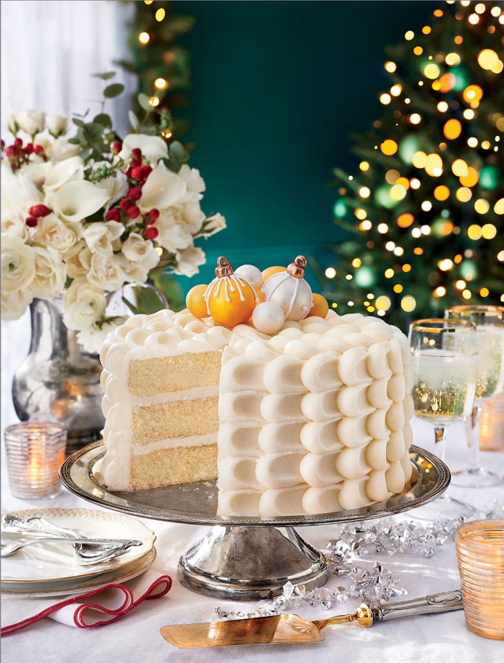 Snowy Vanilla Cake with Cream Cheese Buttercream