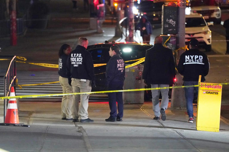 NYPD cop opens fire on career criminal who shot man outside NYC store ...
