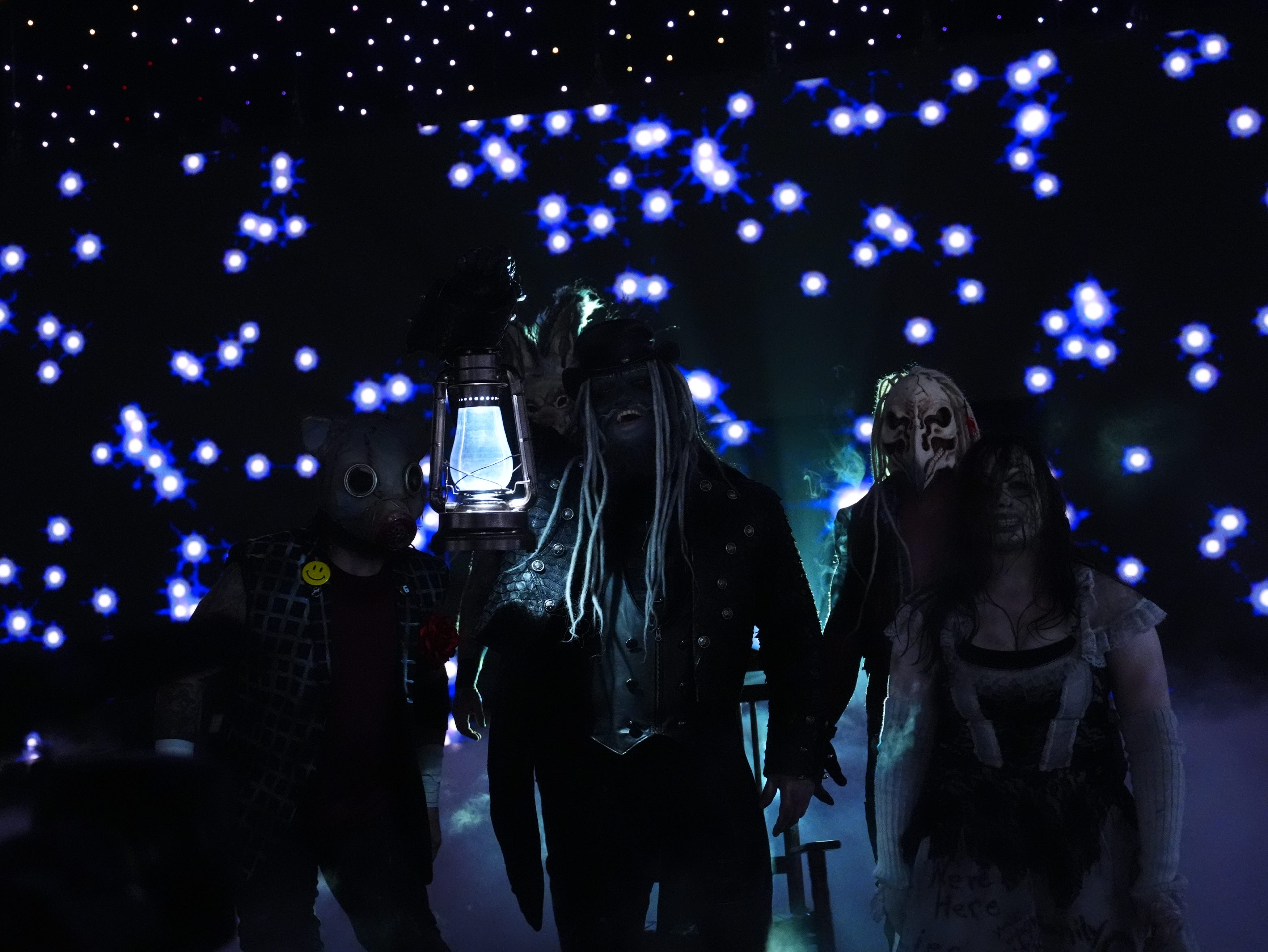 The Wyatt Sicks enter the dring during SmackDown at T-Mobile Arena on April 17, 2026 in Las Vegas, Nevada.