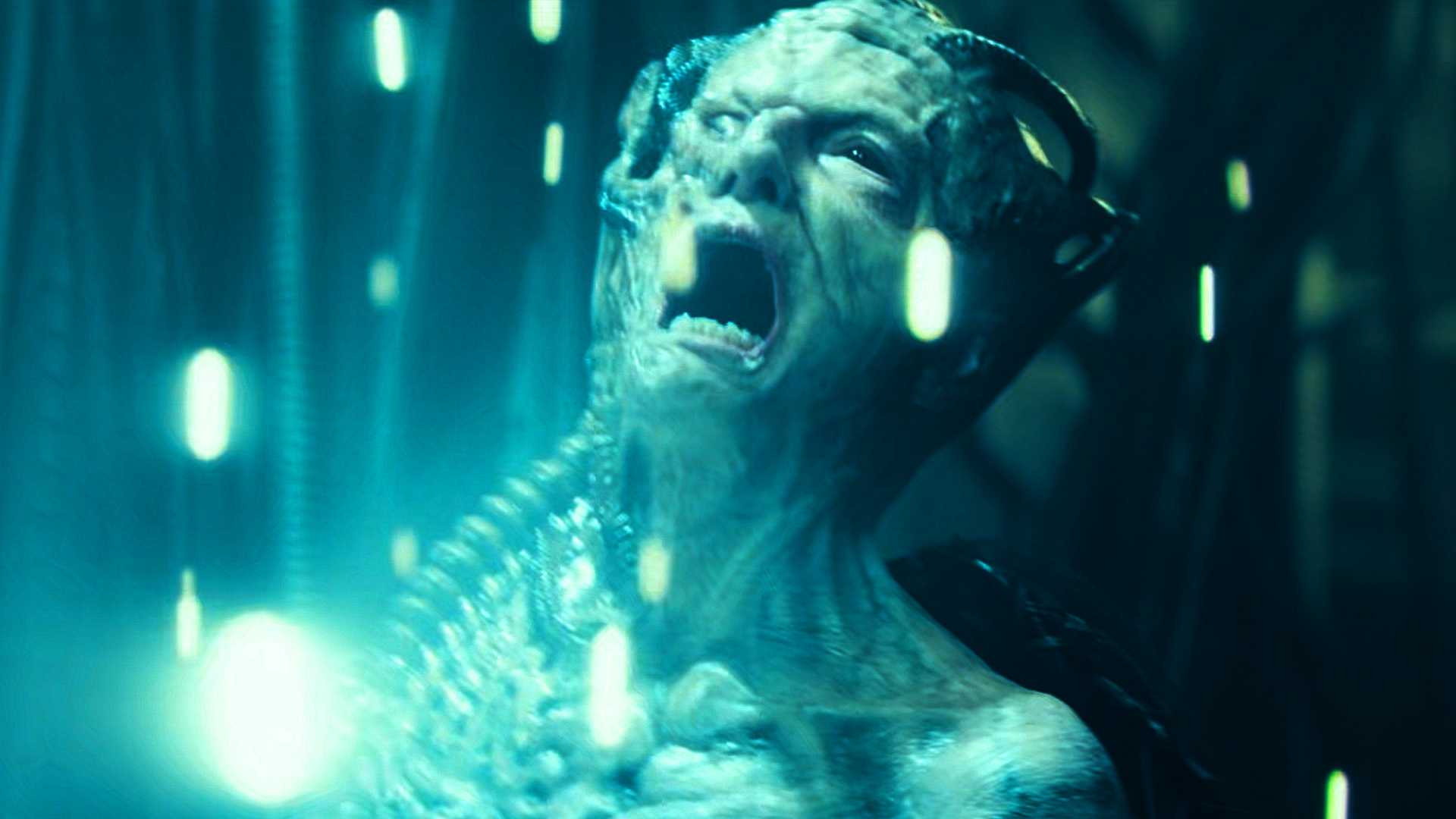 The dessicated Borg Queen in darkness from Star Trek Picard