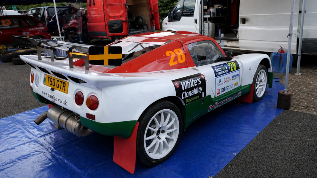 I found an electric rally car competing in a real event