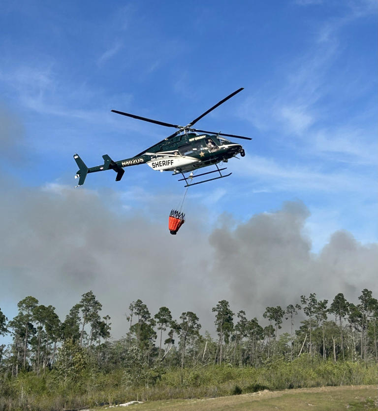 Third active forest fire breaks out off County Road 2321 in Bay County