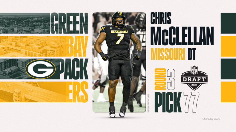 Green Bay Packers 2026 third-round pick: DL Chris McClellan