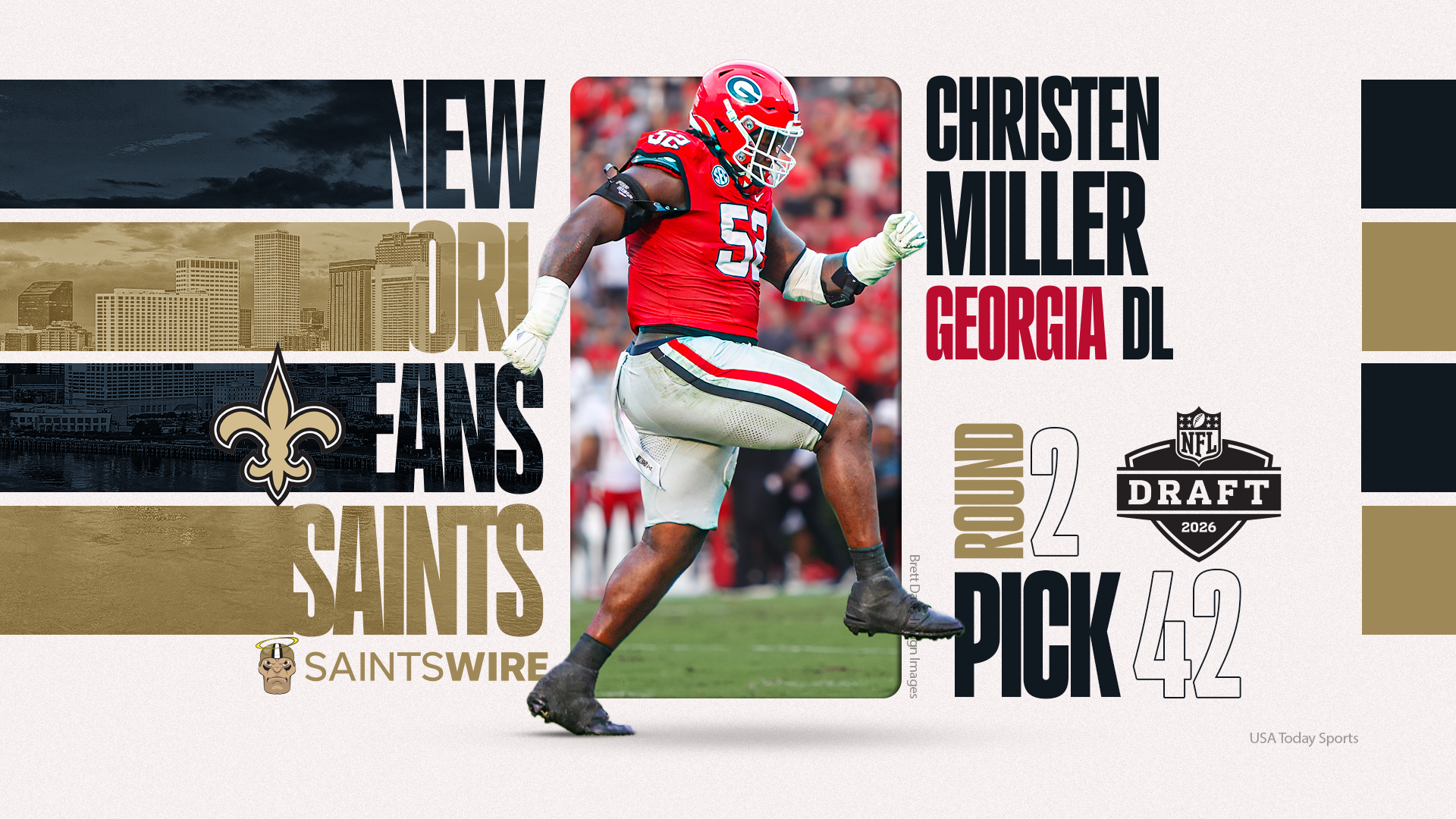 Falcons' rival drafts Georgia DL Christen Miller in second round