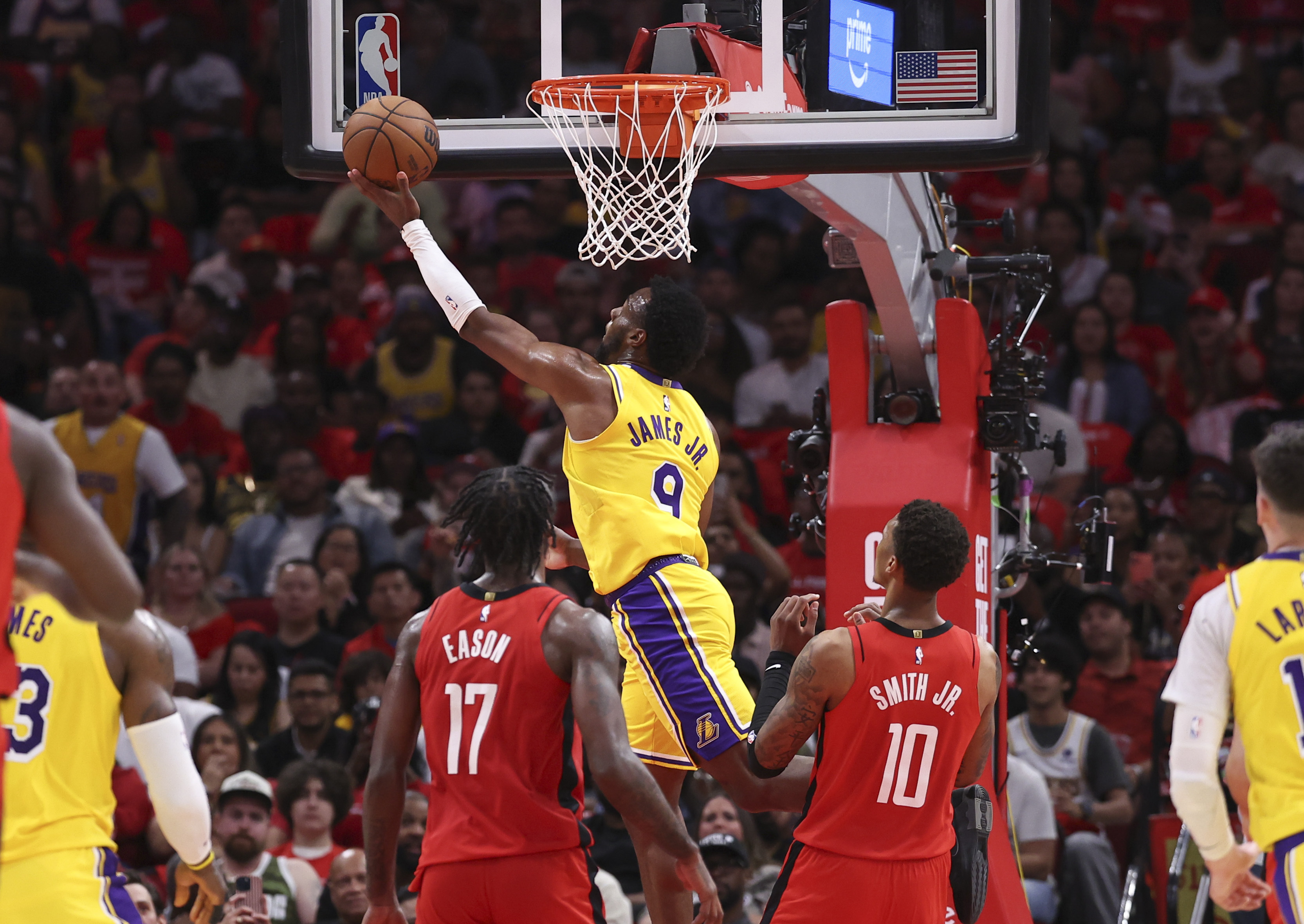 Bronny and LeBron James notch historic playoff first in Lakers’ OT win