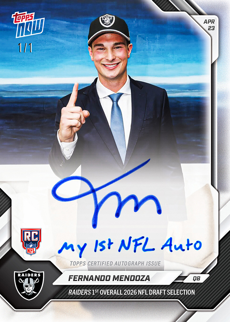 Topps NOW captures top NFL draft picks' first autographs as pros
