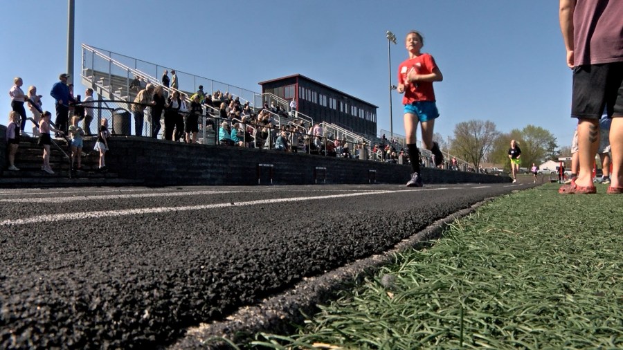 Large turnout for the Live Healthy Iowa Kids Track Meet in Spirit Lake