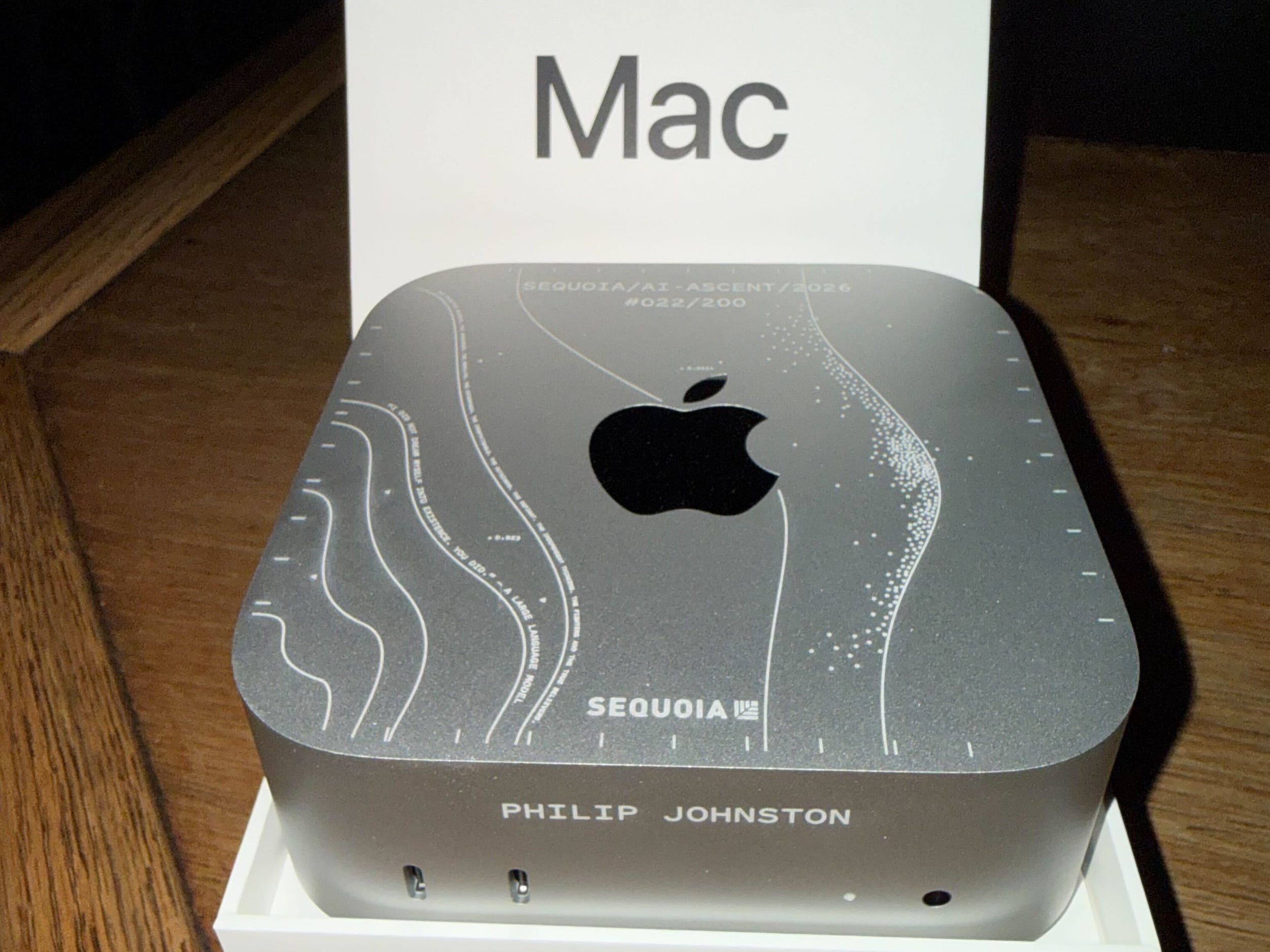New tech status symbol alert: A Sequoia-engraved Mac Mini for your AI agent