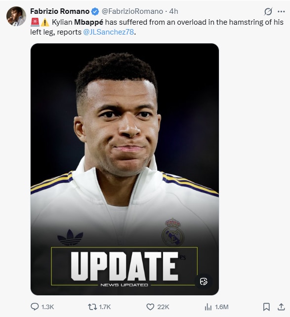 Kylian Mbappe faces World Cup scare after injury blow in Real Madrid's ...