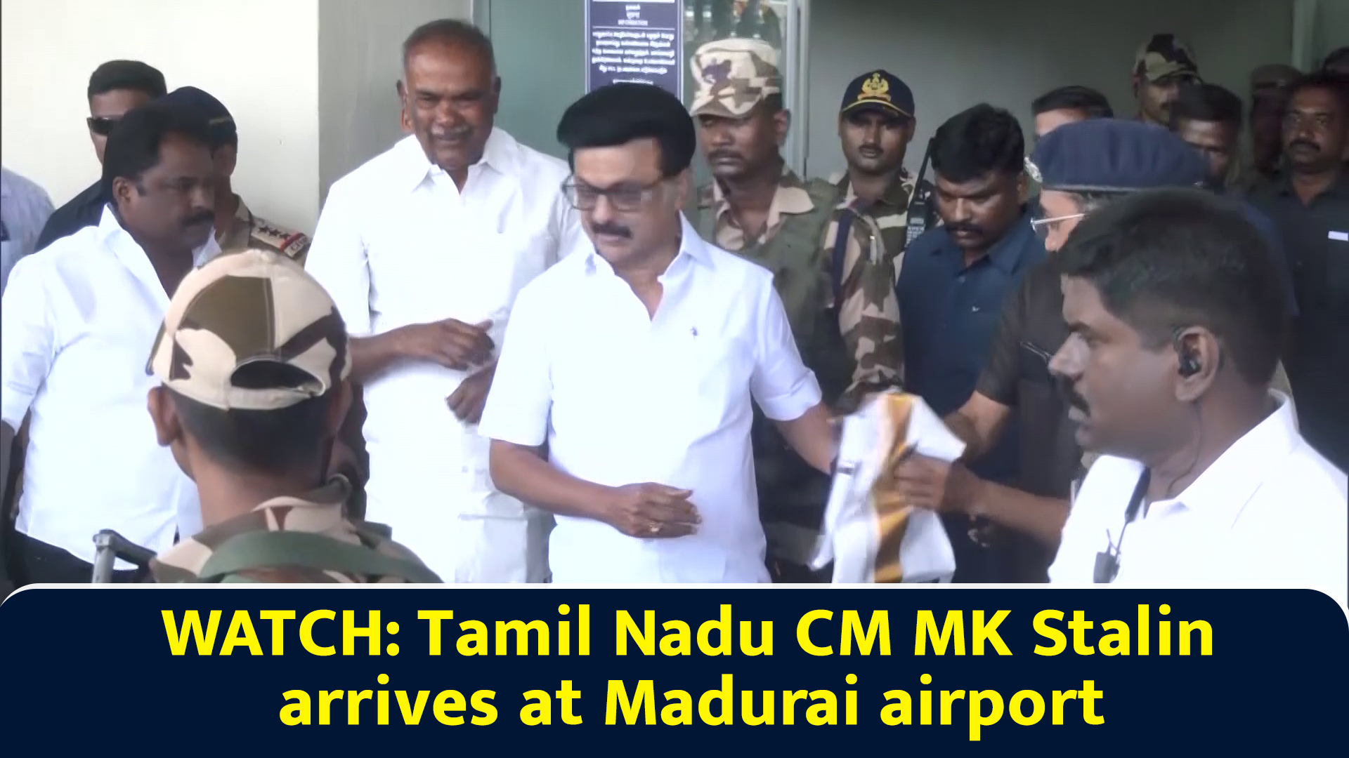 Watch: Tamil Nadu CM MK Stalin arrives at Madurai airport