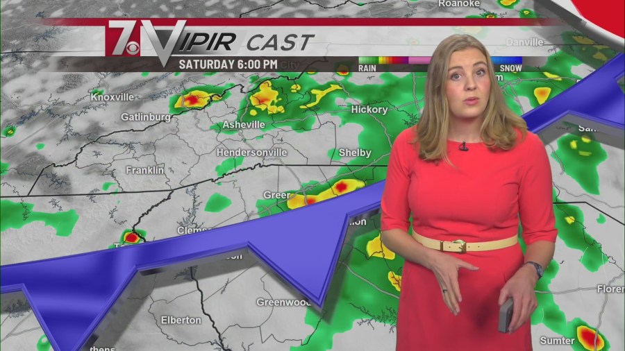 Tracking showers and storms through Saturday afternoon and evening