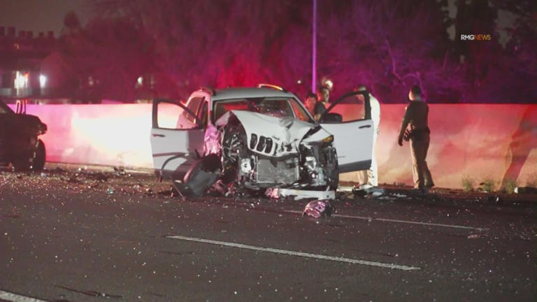 Video: Person standing on LA freeway killed in wild overnight crash