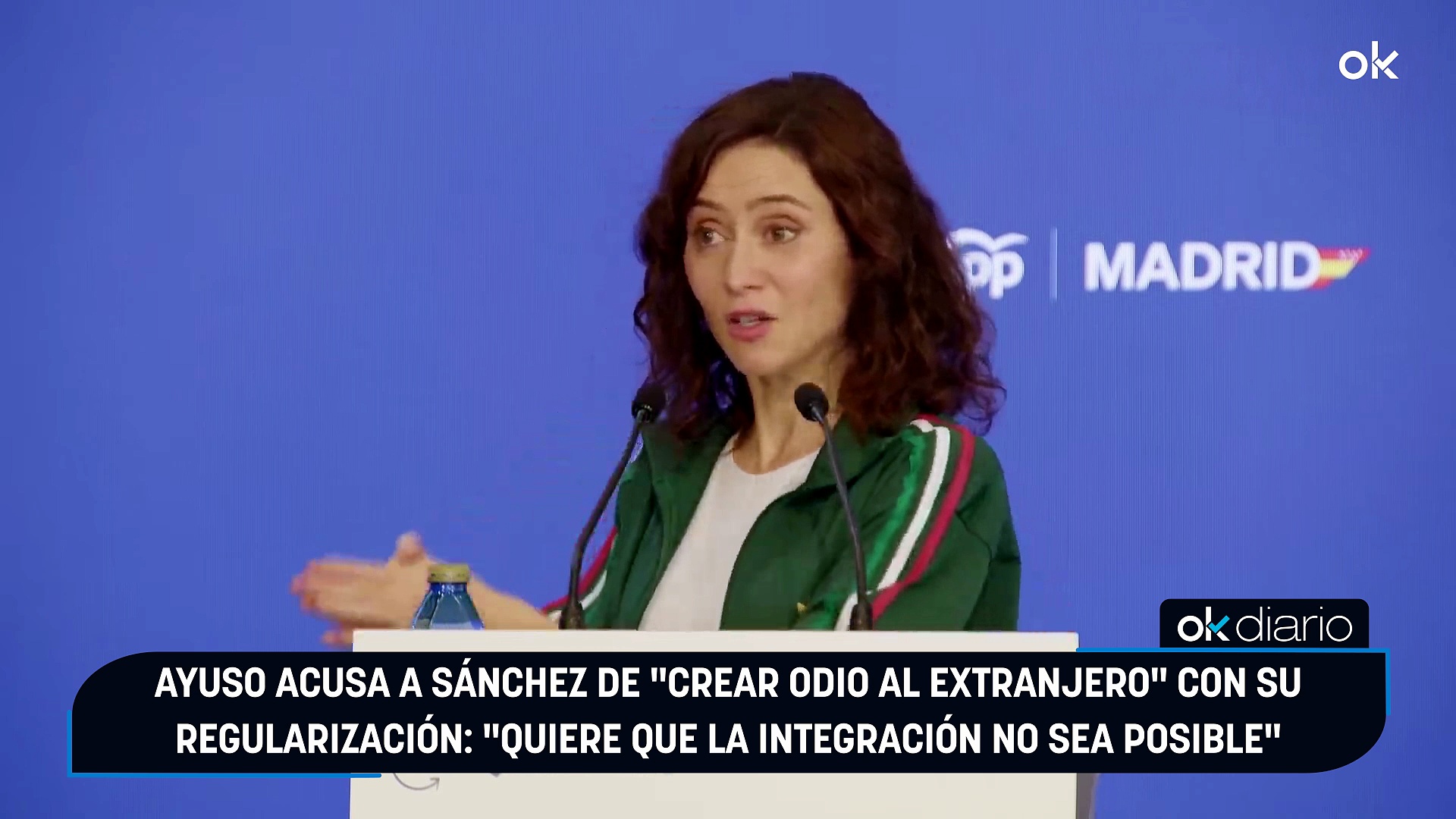 Ayuso acusa a Sánchez de "crear odio al extranjero" con su ...