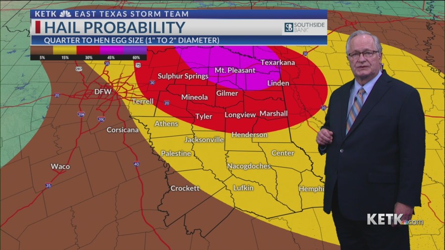 Tornado watch issued for parts of East Texas