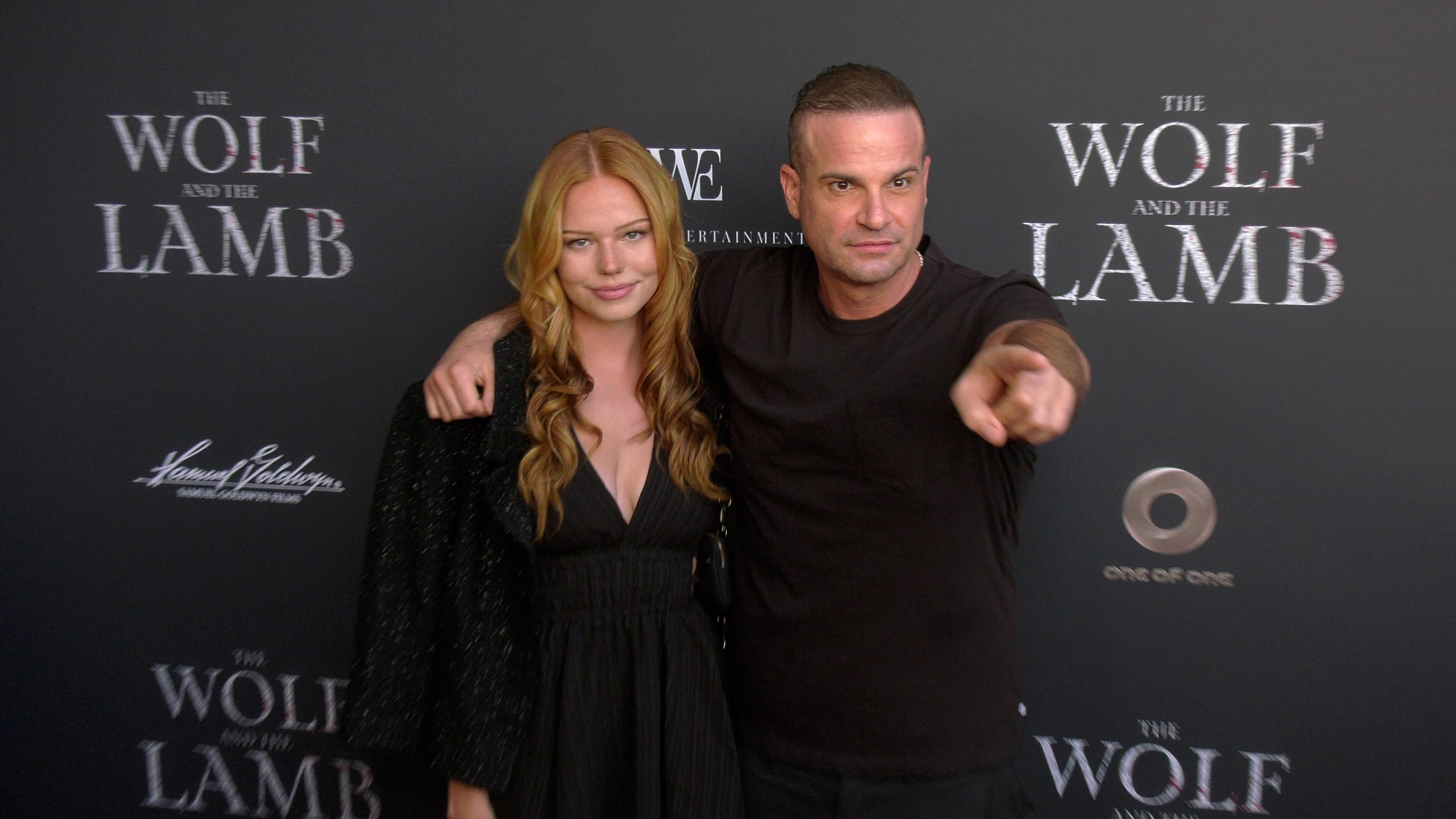 Mamaz the Label and Chris Titone on the red carpet at the premiere of ...
