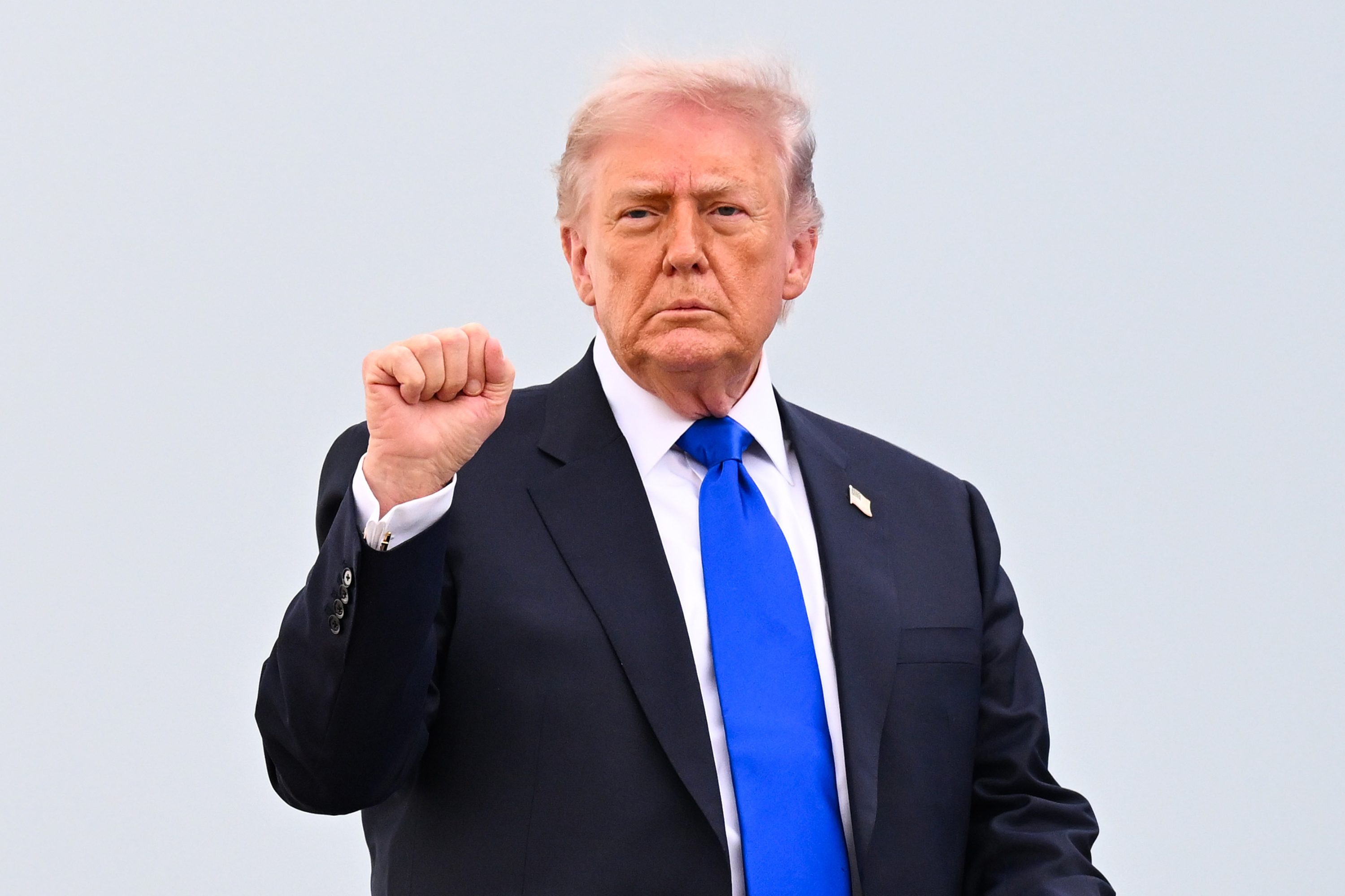 Donald Trump boards Air Force One on April 24, 2026 at Joint Base Andrews, Maryland.