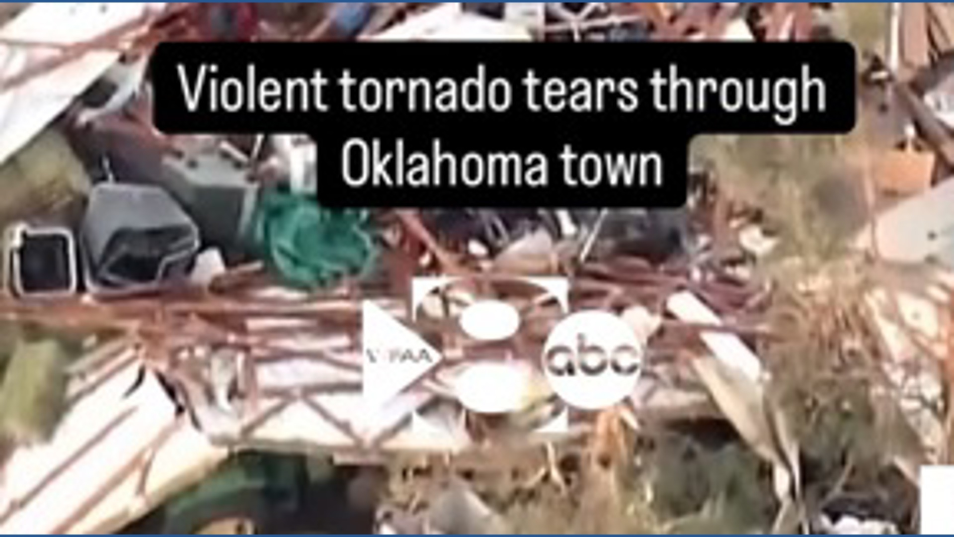 Violent tornado tears through Oklahoma town