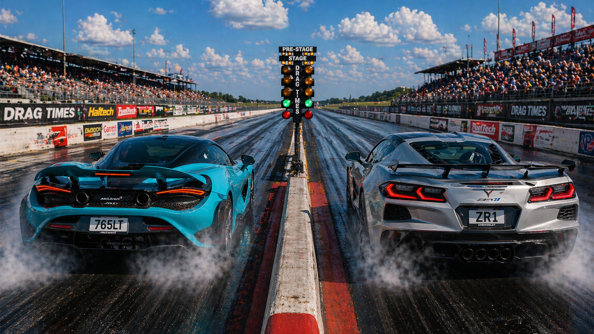 1065HP Corvette ZR1 vs McLaren 765LT drag race