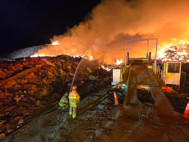 Photos: Chesterfield firefighters battle large landfill fire for ...