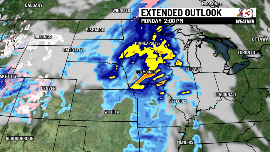 Sunday and Monday storms followed by cool, dry week in Iowa
