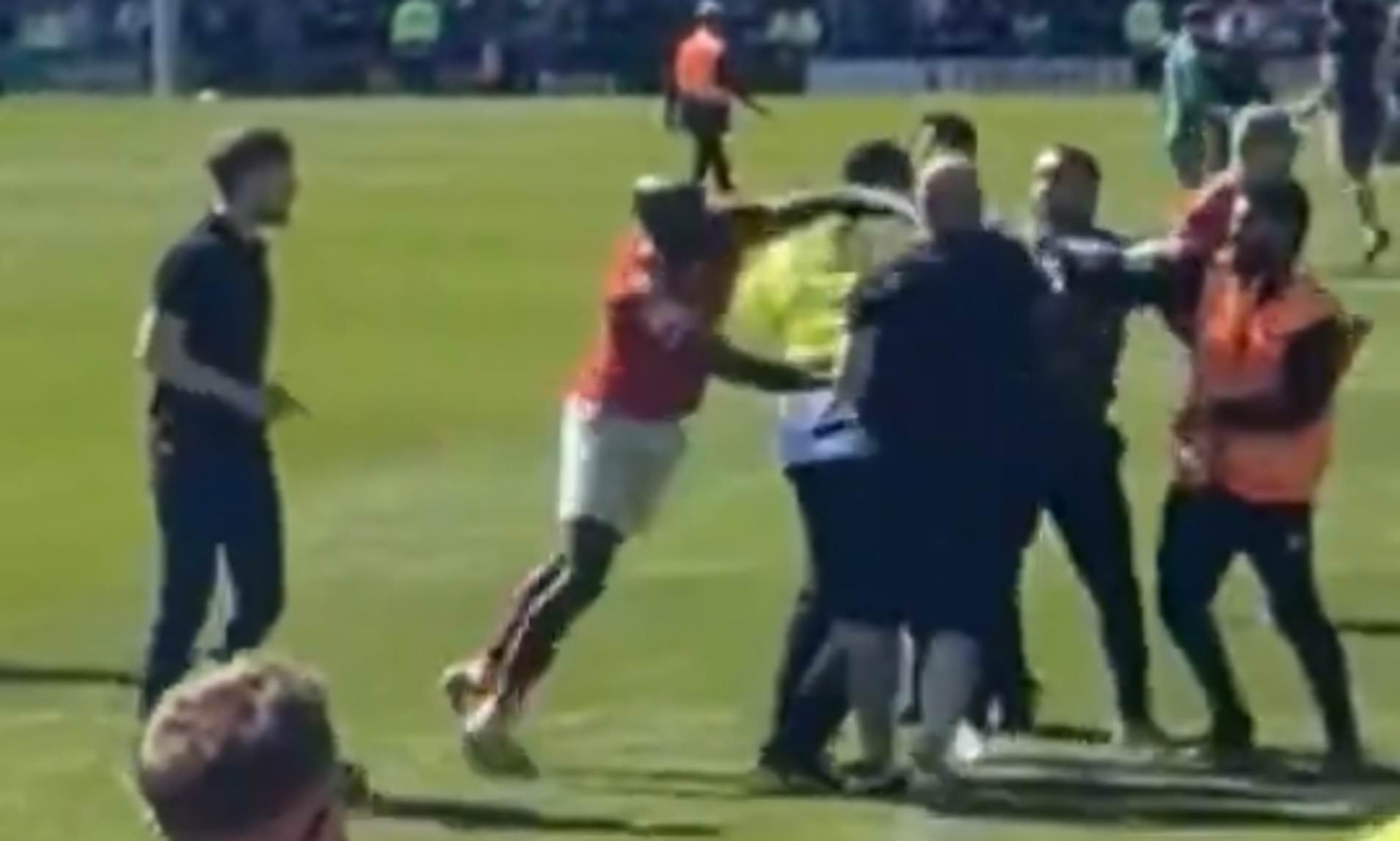 Police launch investigation after York City player punched Rochdale fan ...