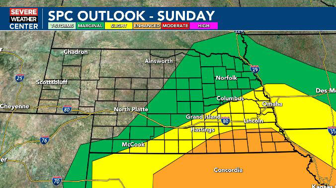 Weather alert day: Scattered rain Sunday afternoon gives way to severe ...