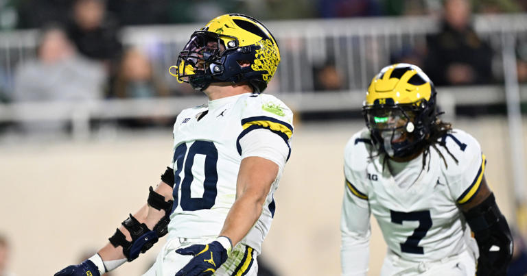 Michigan LB Jimmy Rolder taken by Detroit Lions in fourth round of 2026 ...