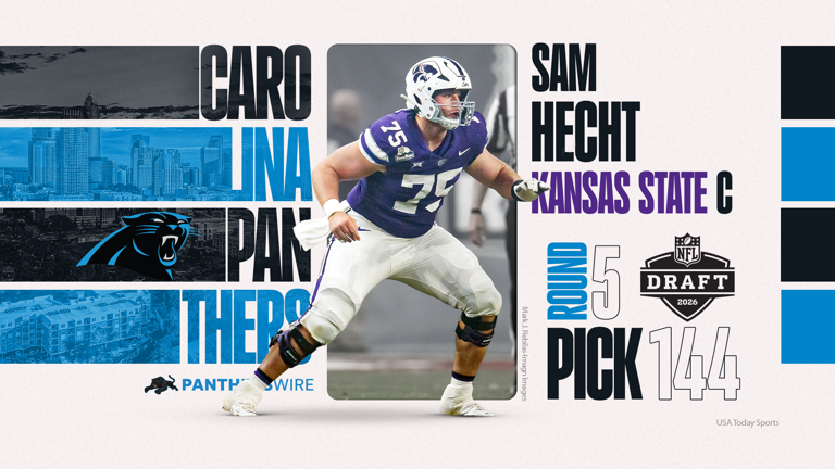 Sam Hecht goes to Panthers in NFL draft: Social media reacts