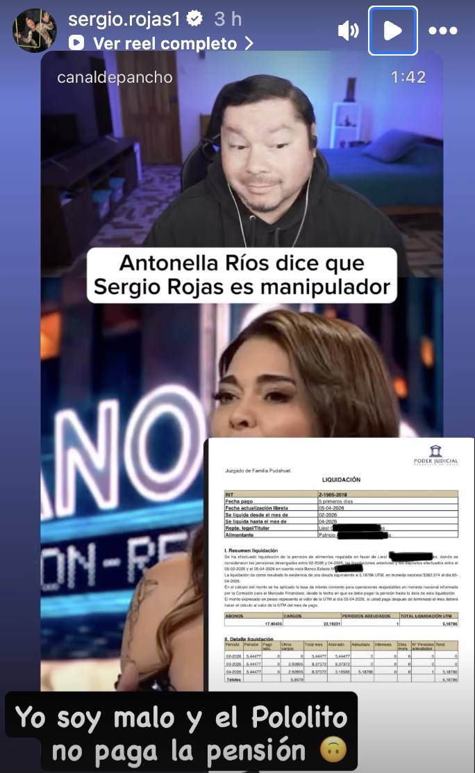 Yo soy malo y el pololito no paga la pensión: Sergio Rojas le metió el ...