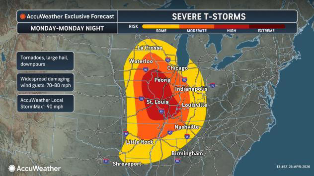Severe weather outbreak, with threat of strong tornadoes, to intensify ...
