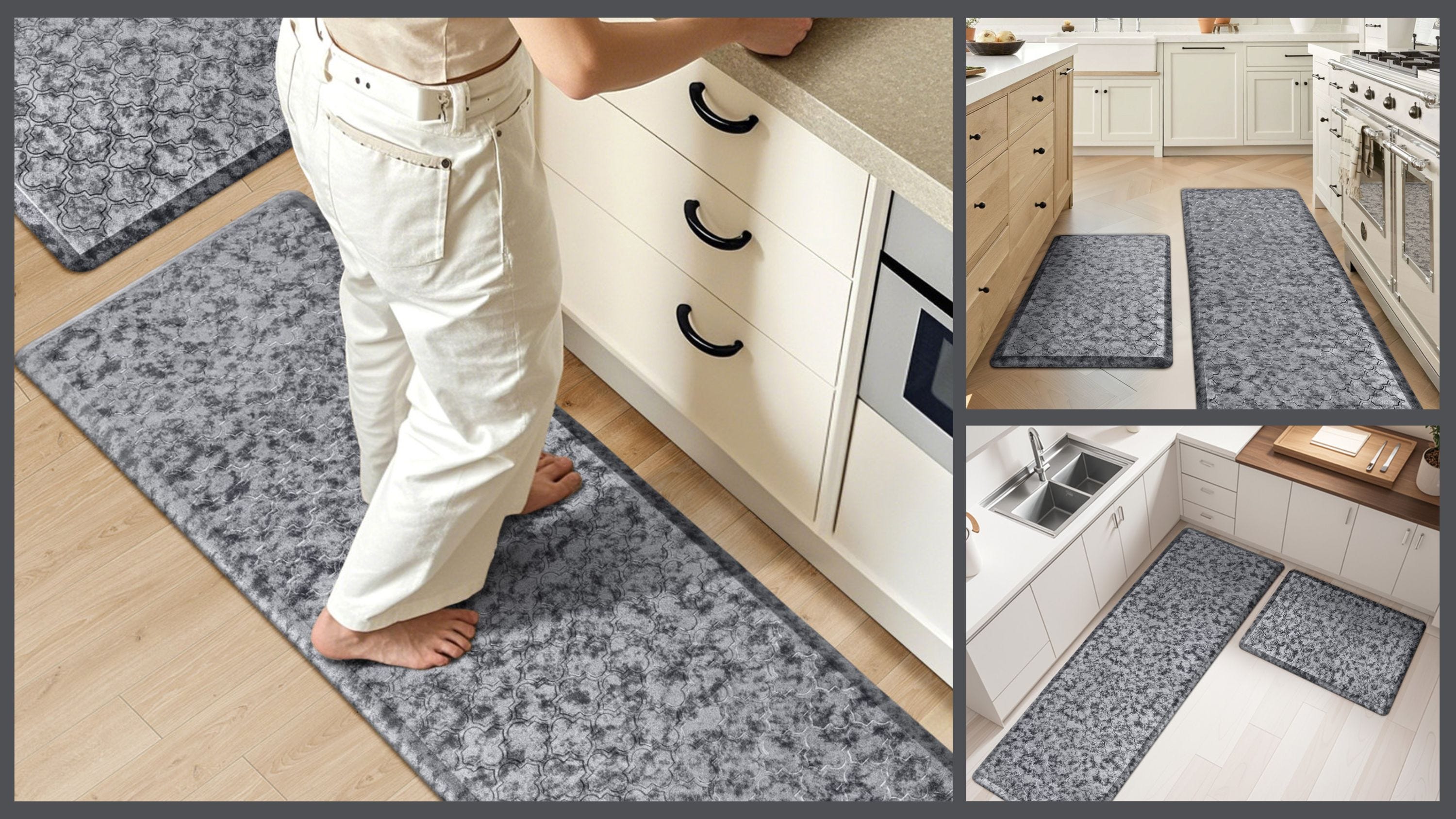 This anti-fatigue kitchen mat set feels so good on feet—and it's 47% off