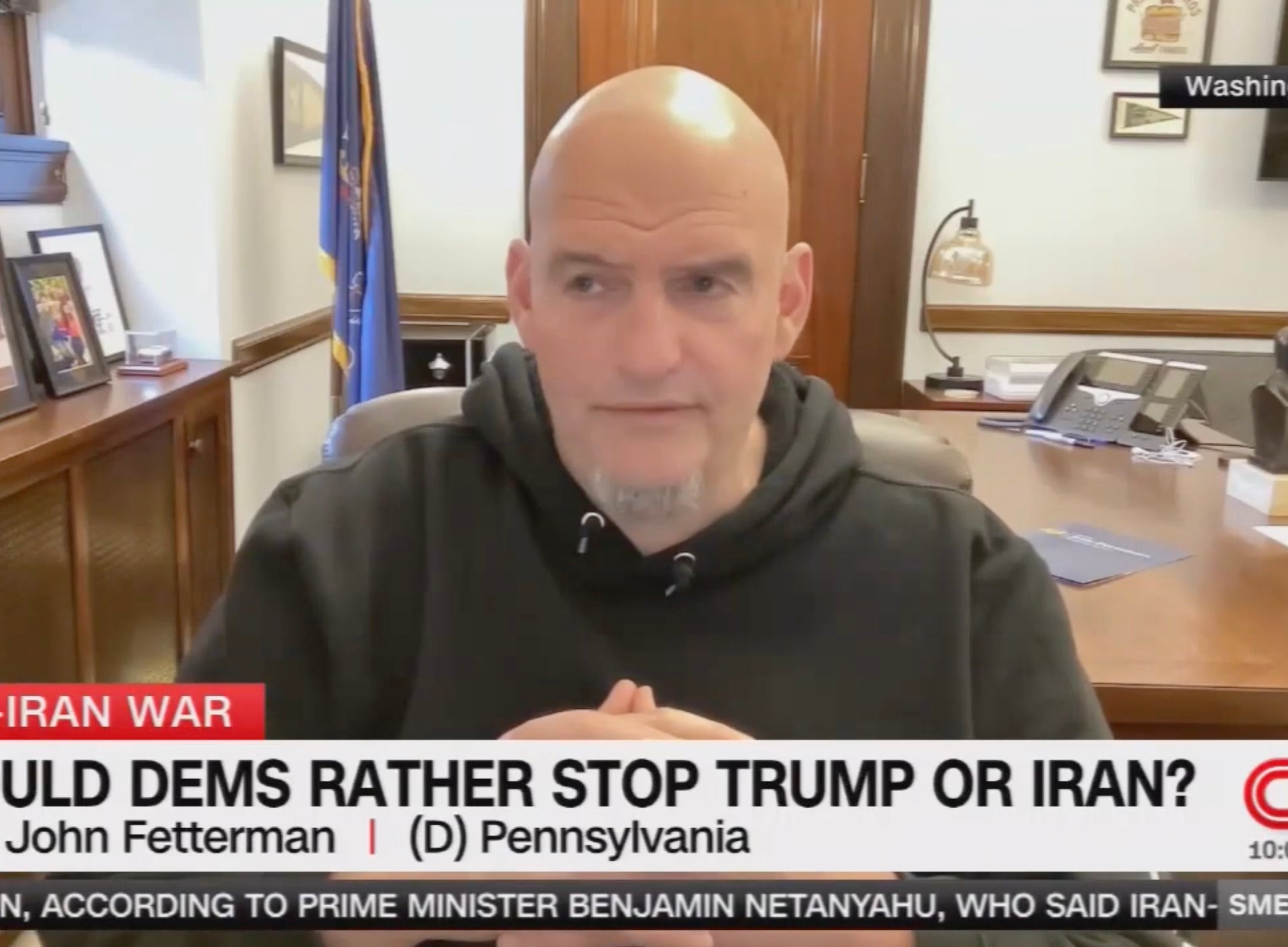 CNN host asks John Fetterman straight up if Israel support is 'hill' he ...