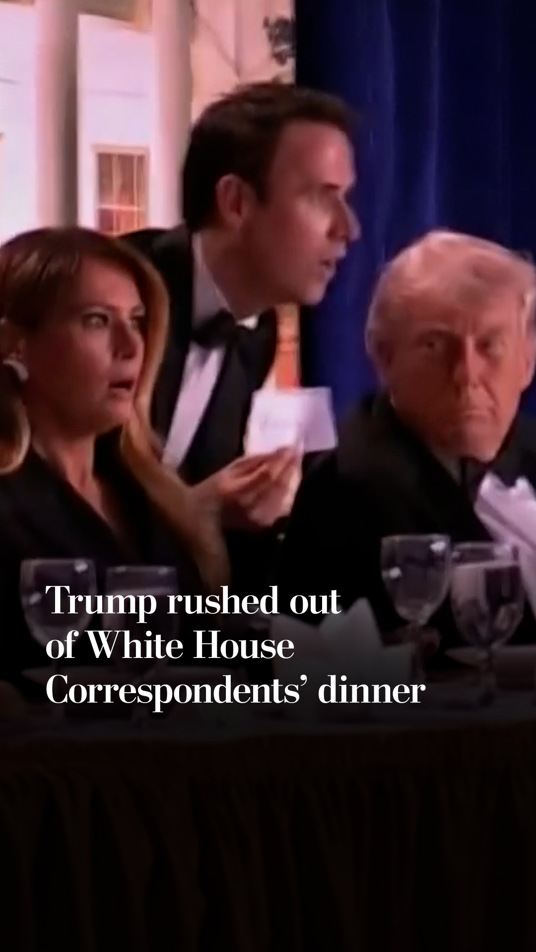Trump rushed out of White House Correspondents’ Dinner