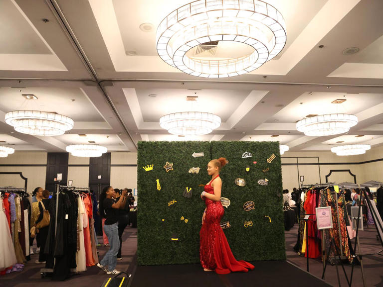 High school students receive free formal attire